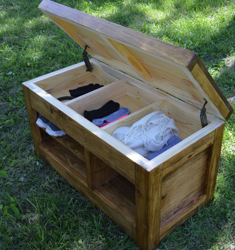 Entryway Bench, Hidden Storage, Shoe Storage