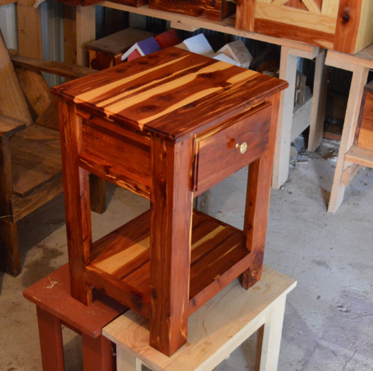 Cedar End Table, Night Stand