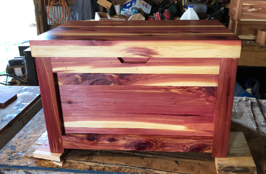 Handcrafted Rustic Cedar Chest with Tray, Quilt, Sewing box, Storage box, Hope Chest, Wedding Gift,