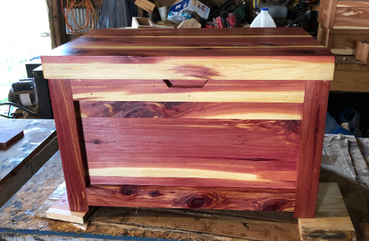 Handcrafted Rustic Cedar Chest with Tray, Quilt, Sewing box, Storage box, Hope Chest, Wedding Gift,