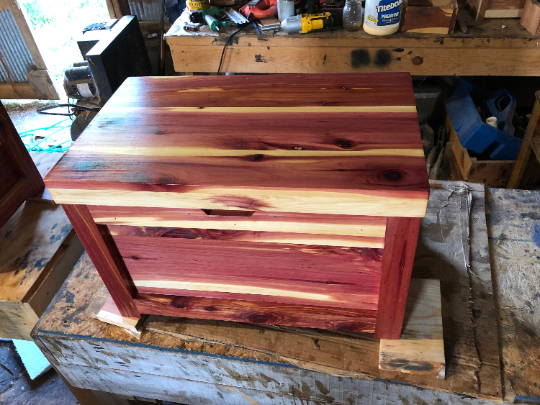 Handcrafted Rustic Cedar Chest with Tray, Quilt, Sewing box, Storage box, Hope Chest, Wedding Gift,