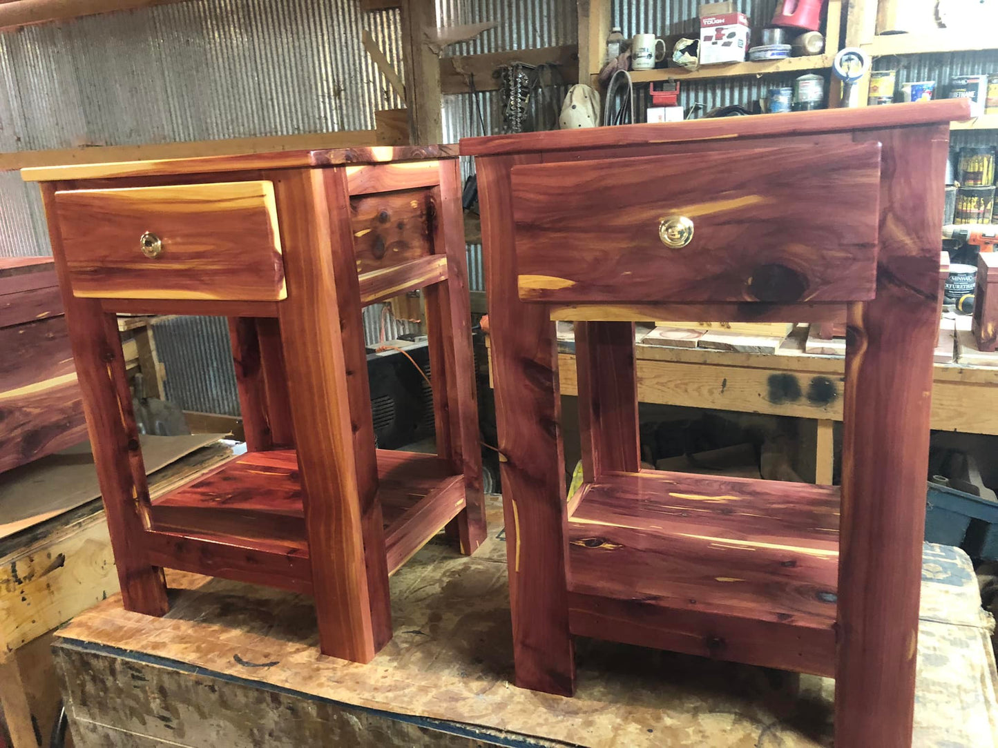 Cedar End Table, Night Stand